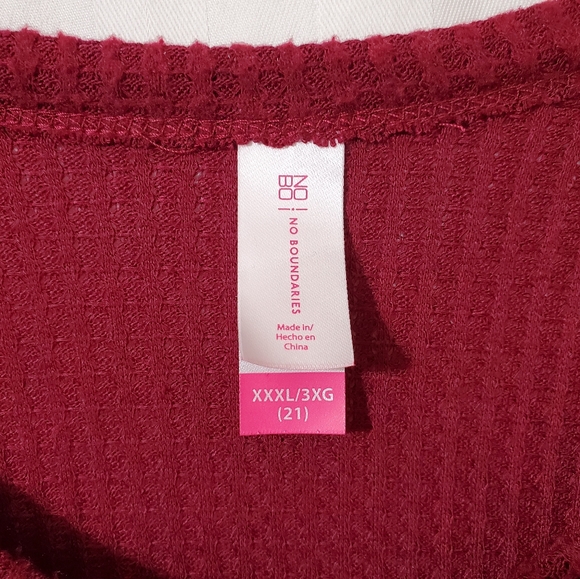 Juniors Plus Size Cold Shoulder Sweater - Picture 3 of 3